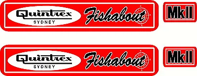 $75 • Buy Quintrex Fishabout MkII Fishing, Boat, Sticker Decal Set