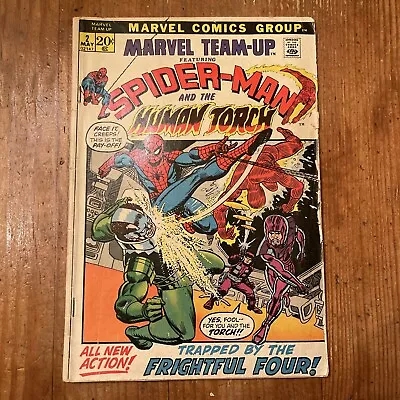 Marvel Team-Up #2 Bronze Age Spider-Man Human Torch Low Grade Marvel Comics 1972 • $19.99