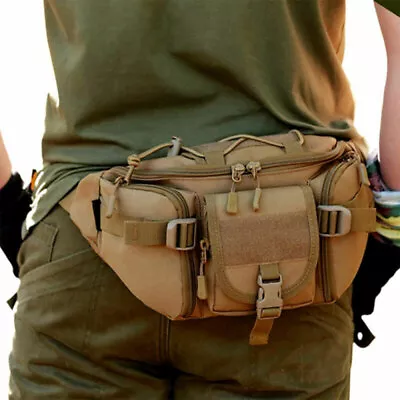 Sport Men Waist Bag Tactical Travel Fanny Pack Military Hip Belt Bum Pouch New • £11.32