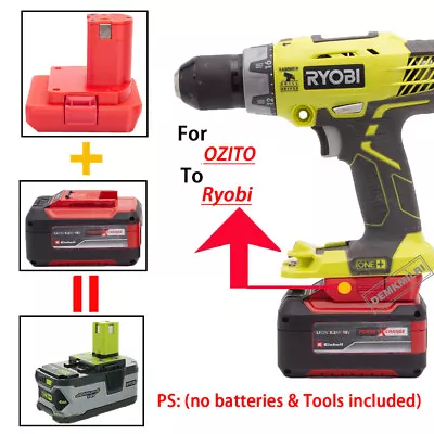 1X Adapter For OZITO 18 Lithium Battery Convert To Ryobi 18V Series Power Tools • $34.59