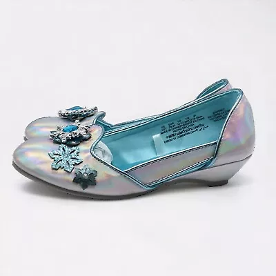 Disney Store Girls Frozen Elsa Wedges Shoes Size 13/1 • $50