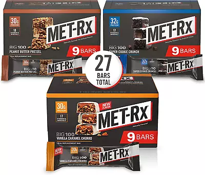 MET-Rx Big 100 Colossal Protein Bars Healthy Meal Replacement Snack Variety Oz • $98.45