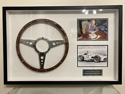 £1000 • Buy Limited Edition Stirling Moss Signed Framed Steering Wheel Formula One F1