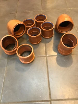 £25.99 • Buy JOBLOT  BROWN SOIL 110mm WASTE PIPE FITTINGS. UNUSED.