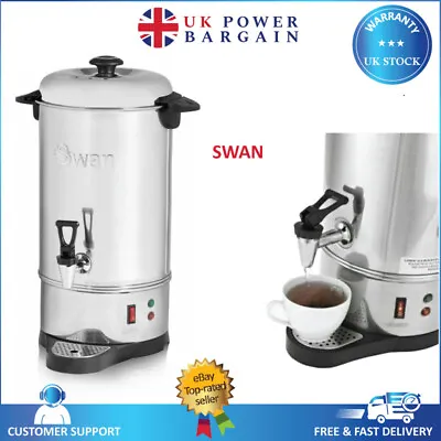 £87.99 • Buy Swan 30 26 20 16 10 8 Litre Tea Urn Coffee Hot Water Boiler Commercial Catering