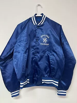 Gulliver Prep Varsity Jacket Mens Size Medium Vintage Made In USA Blue Raiders • $29.88
