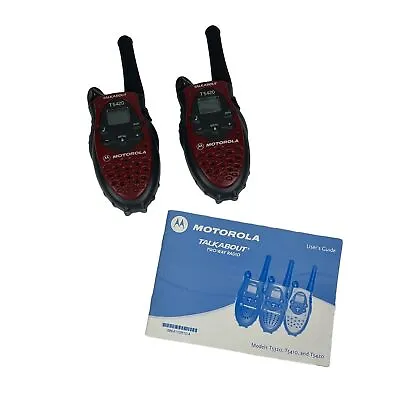 Motorola Talkabout Two-Way Radios T5420 Set Of 2 Red • $25
