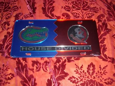 Florida Gators/ Florida State  House Divided Acrylic License Plate New Sealed • $32.95