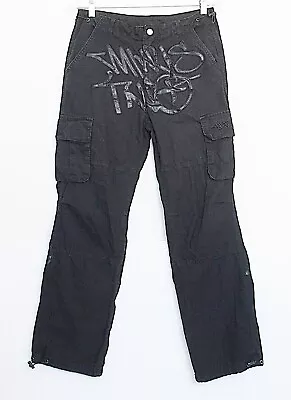 Minus Two Black Graff Vegan Leather Logo Cargo Pant Size S • $70