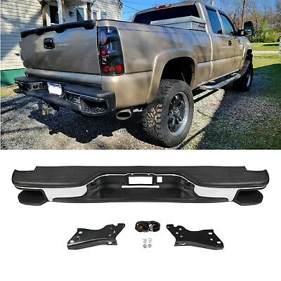 Rear Bumper With Corner Step Pads For 1999-2006 Chevy Silverado GMC Sierra 1500 • $182.50