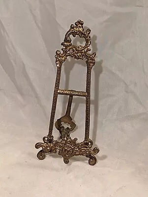 Ornate Brass Easel Stand Display Picture Frame Holder • $17.50