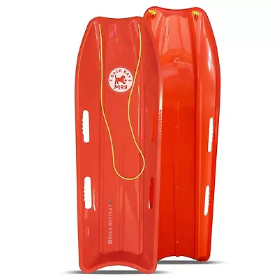 Back Bay Play 47in Snow Sled Racer - High Density Plastic Sled 2 Person Toboggan • $42.99