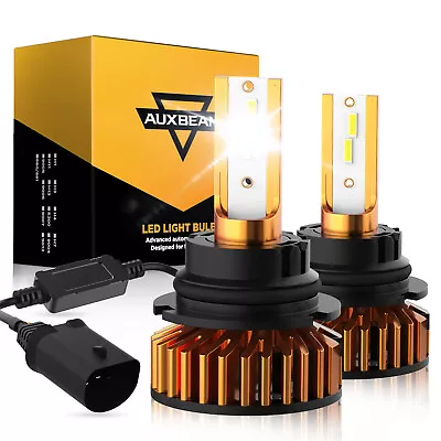 AUXBEAM F2 52W 9007 LED Headlights Dual Beam Conversion Kit Super Bright White • $29.79