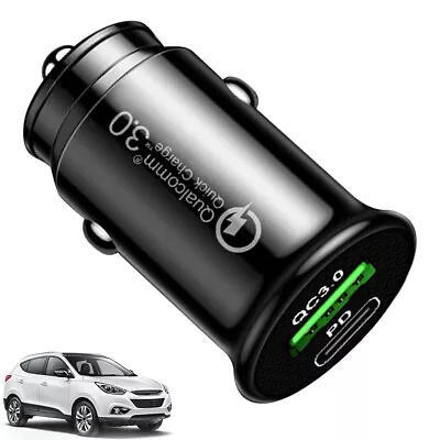 Fast Car Charger 2Port USB + TYPE C Universal Socket Adapter Fits Iphone Samsung • £6.25
