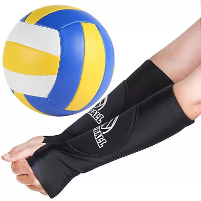 1 Pair Youth Teen Volleyball Arm Sleeves Passing Forearm With Protection Pads • $12.51