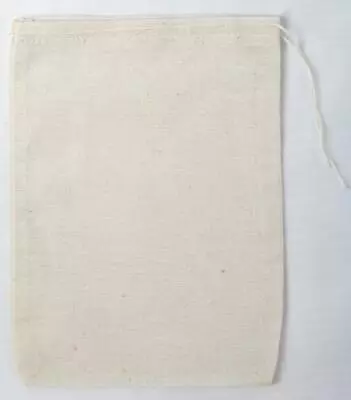 50 (8x10) Natural Cotton Muslin Drawstring Bags Made In America • $12.95