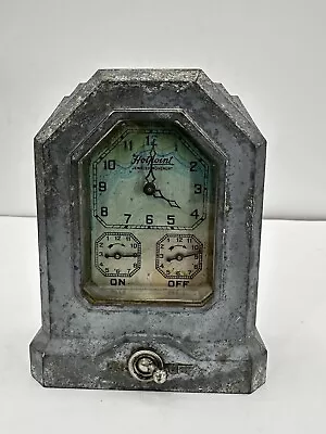 Antique 1920 HOTPOINT JEWELED  AUTOMATIC RANGE TIMER WIND UP LUX CLOCK Read • $120