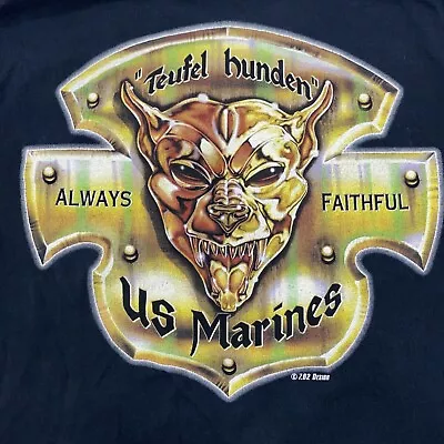 Vintage 7.62 Design USA Marines Corps USMC Always Faithful Shirt Large Lrg L • $24.97