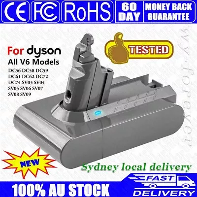 Replacement Battery For Dyson V6 Animal Absolute SV03 SV04 SV06 SV09 DC61 DC62 • $36.99