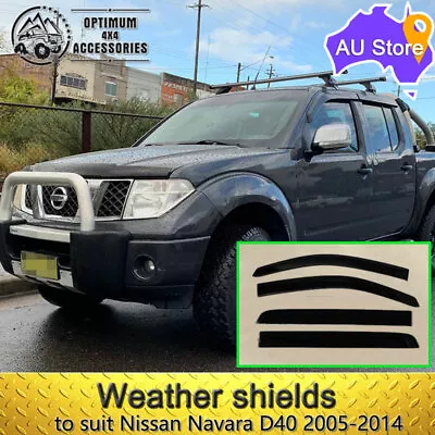 Weather Shields Window Visors Weathershields For Nissan Navara D40 2005-2014 • $58.49