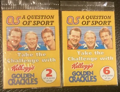Question Of Sport 2 Sealed Packets #2 & #6 Kellogg's A Question Of Sport • £3