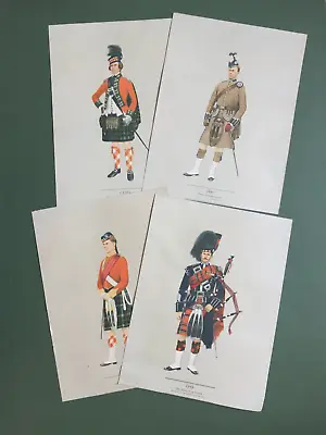 4 Scottish Military Prints H Smitherman Scots Guards Seaforth Highlanders • $12.45