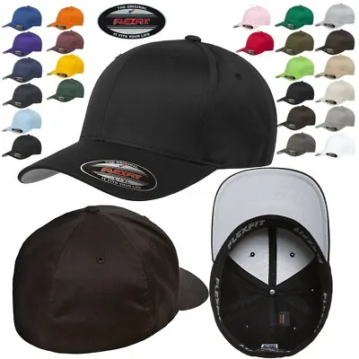 FLEXFIT Classic ORIGINAL 6-Panel Fitted Baseball Cap HAT S/M & L/XL All Colors! • $17.95