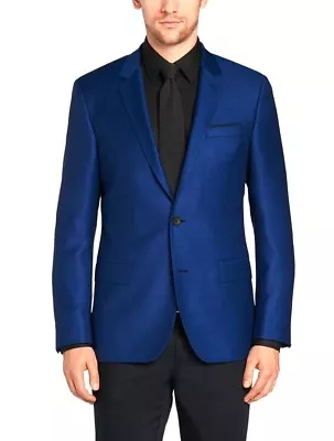 Hugo Boss Men's 'Hutch5' Blue Slim-Fit Wool Sport Coat Blazer 40R • $185