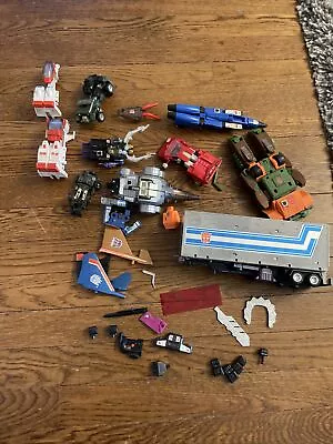 Transformers G1 Lot For Parts Or Repair Optimus Prime Slag Roadbuster Sideswipe • $99.99