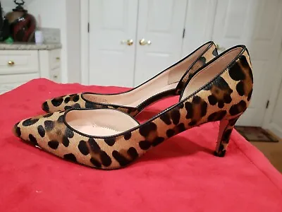 NEW - J Crew 65mm Colette D'Orsay Pumps In Leopard Calf Hair 6.5 Item K9476 $298 • $64