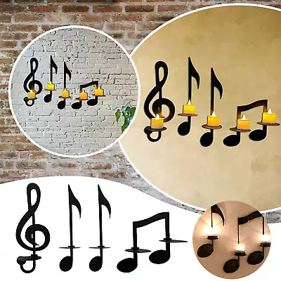 Music Note Candle Holder Crafts Music Note Decoration Gifts Home Office Decor • $12.13