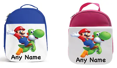 Super Mario Yoshi Personalised Lunch Bag Kids School Insulated Lunch Bag • £14.96