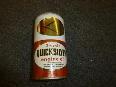 Vintage Kiekhaefer Mercury Motor Oil Can Quicksilver Outboard Beaver Dam WI 12oz • $100