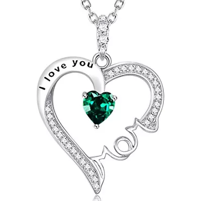Elegant Cubic Zirconia 925 Silver Filled Necklace Pendant Mom Mother's Day Gift • $2.24