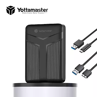 Yottamaster 2.5  USB 3.0 External SATA HDD SSD Hard Drive Enclosure Caddy Case • £6.79
