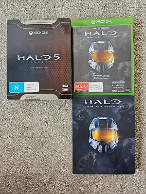 HALO 5 And The Master Chief Collection Steelbook Xbox One Series X - Bundle VGC  • $99