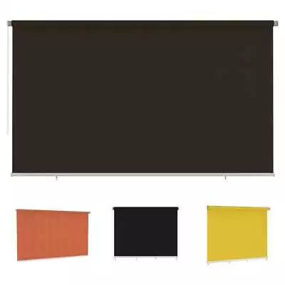 Outdoor Roller Blind Black Patio Balcony Porch Window Shade Roller VidaXL • $86.99