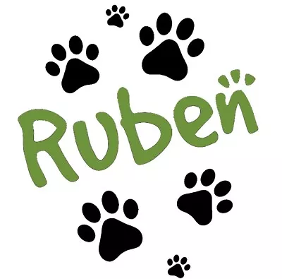 £3.79 • Buy Personalised Name/Dog Paw Prints Wall Art, Childrens Room,Custom Vinyl Sticker