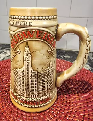VTG 1981 Budweiser Chicagoland Marina City Water Tower Wrigley Bldg. Beer Stein • $30.25