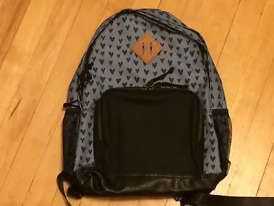 Mossimo Supply Co.Blue Backpack With Black Hearts Mint Condition • $18.99
