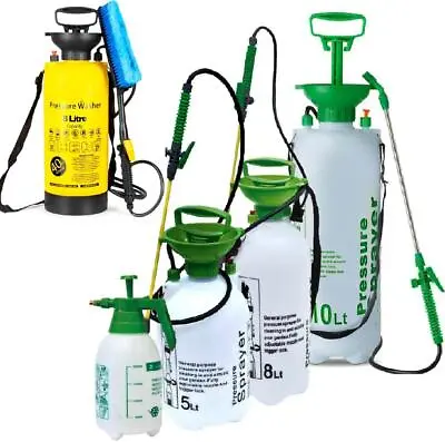 2L 5L 8L Garden Pressure Sprayer – Portable Hand Pump Chemical Weed Spray Bottle • £6.95