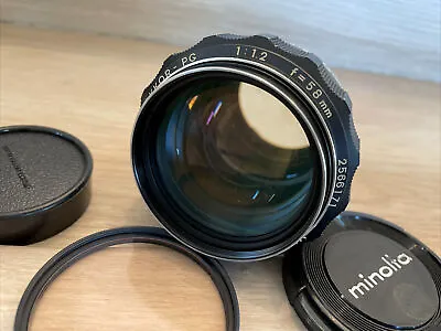 Minolta MC ROKKOR PG 58mm F/1.2  ”Hawk Eye” MF Prime Lens • $579