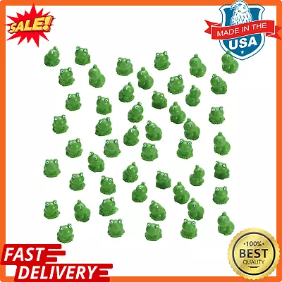 50 Pcs Mini Frog Garden Decor Tiny Green Frog Resin Figurines Miniature Outdoor • $11.99