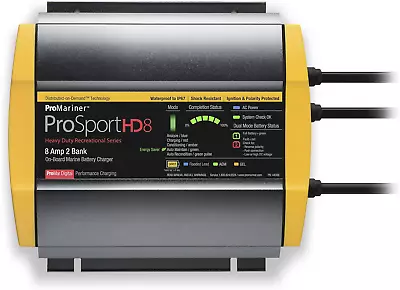 ProMariner 44008 ProSport HD Waterproof Marine Battery Charger 8 Amp 2 Bank • $197.88