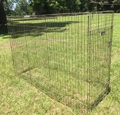 $49.95 • Buy Midwest Dog Exercise Pen Crate 8 Panels Door Indoor Outdoor Folding Metal Fence