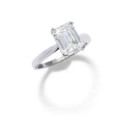 HARRY WINSTON 2.54 Carat Emerald Cut E VVS2 Diamond Platinum Engagement Ring • $58823.53