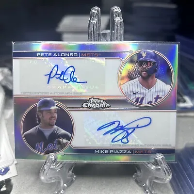 2022 Topps Chrome Sonic Pete Alonso Mike Piazza Dual Auto Autograph #1/20 Mets • $300