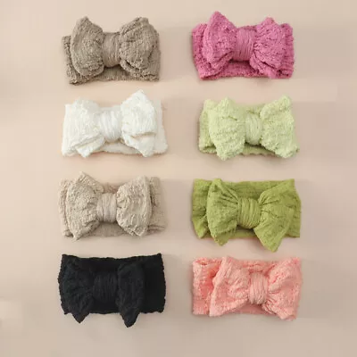 Kids Hair Big Bow Baby Girls Headband Newborn Children Toddler Elastic Hairband♡ • $3.68