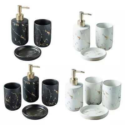 BatHRoom BatHRoom AccESSories Set CERAMIC Marble Look Lotion • $62.29