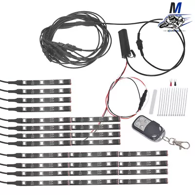 12PCS For  Motorcycle ATV RGB LED Neon Under Glow Light Strip Kit • $30.82